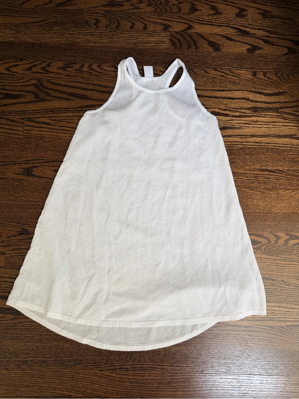 White Sleeveless Kids Swim Cover Up- Lightweight Summer Dress